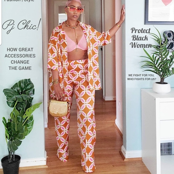 Zara Pajama pants + top Co-Ord set